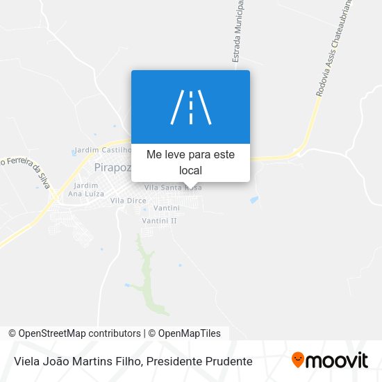 Viela João Martins Filho mapa