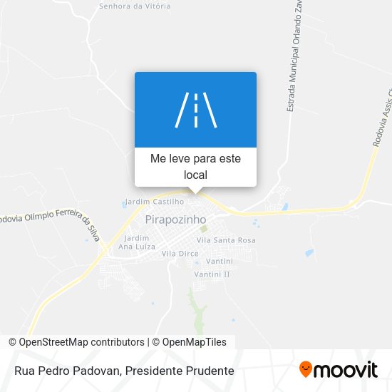 Rua Pedro Padovan mapa