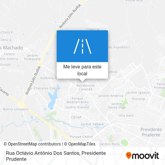 Rua Octávio Antônio Dos Santos mapa