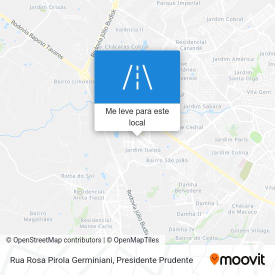 Rua Rosa Pirola Germiniani mapa