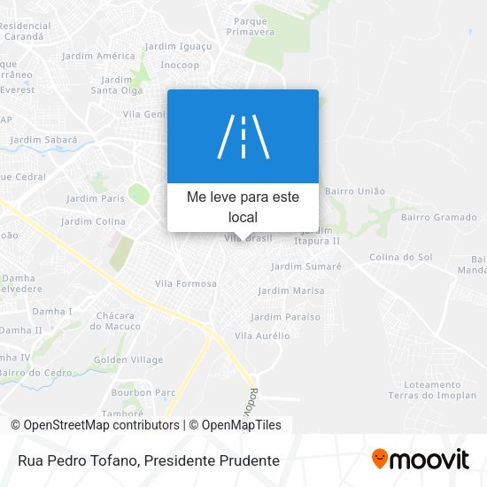 Rua Pedro Tofano mapa