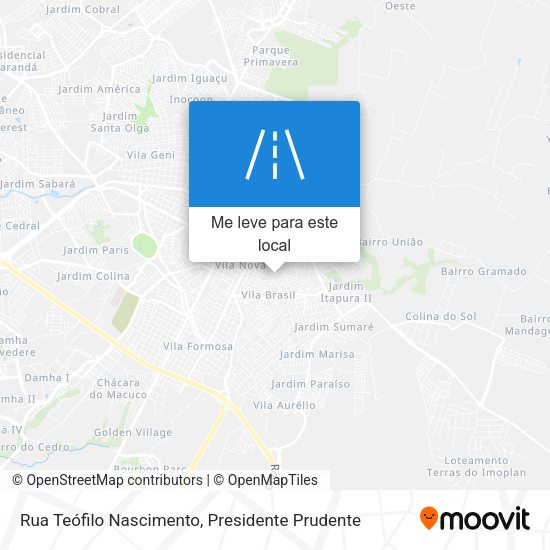 Rua Teófilo Nascimento mapa