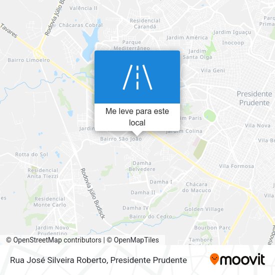 Rua José Silveira Roberto mapa