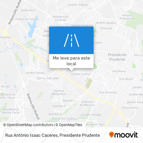 Rua Antônio Isaac Caceres mapa