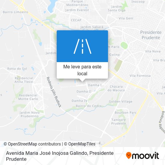 Avenida Maria José Inojosa Galindo mapa