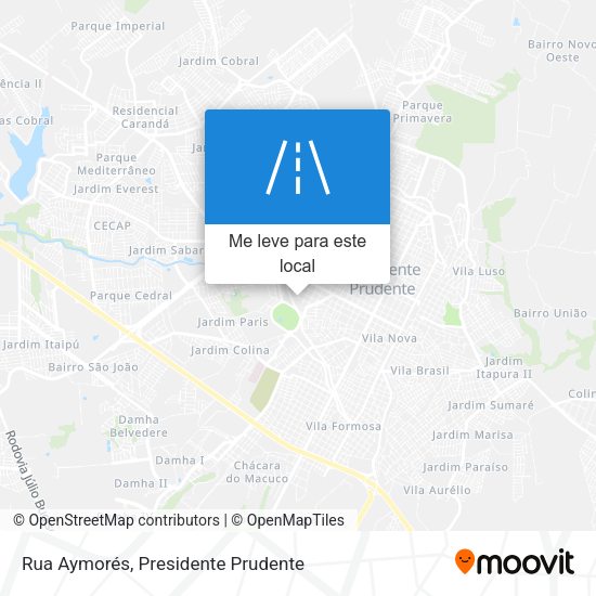 Rua Aymorés mapa