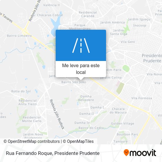 Rua Fernando Roque mapa
