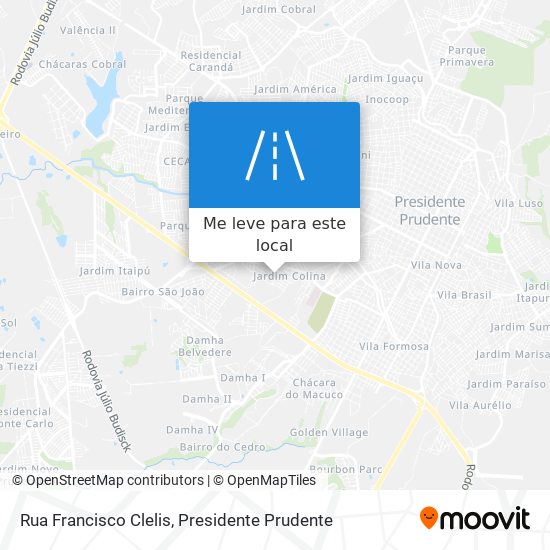 Rua Francisco Clelis mapa