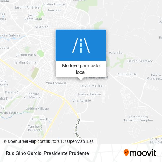 Rua Gino Garcia mapa