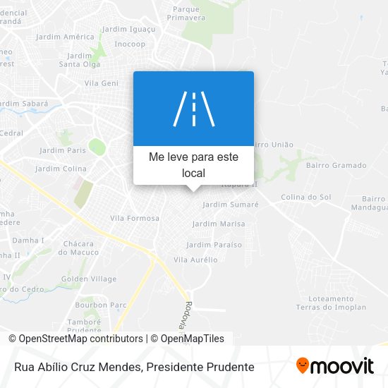 Rua Abílio Cruz Mendes mapa