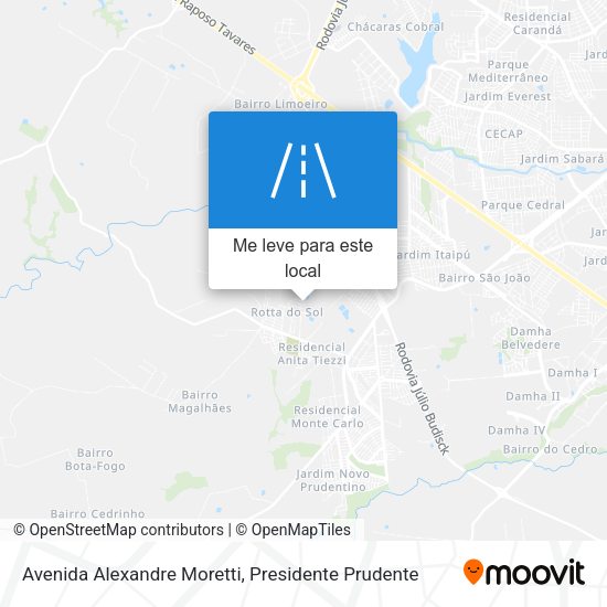 Avenida Alexandre Moretti mapa