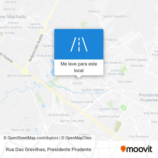 Rua Das Grevilhas mapa