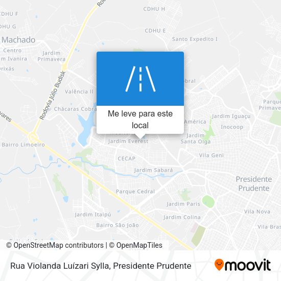 Rua Violanda Luízari Sylla mapa