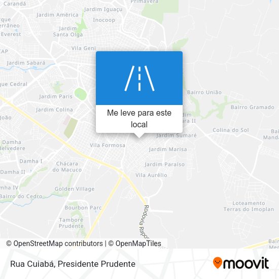 Rua Cuiabá mapa