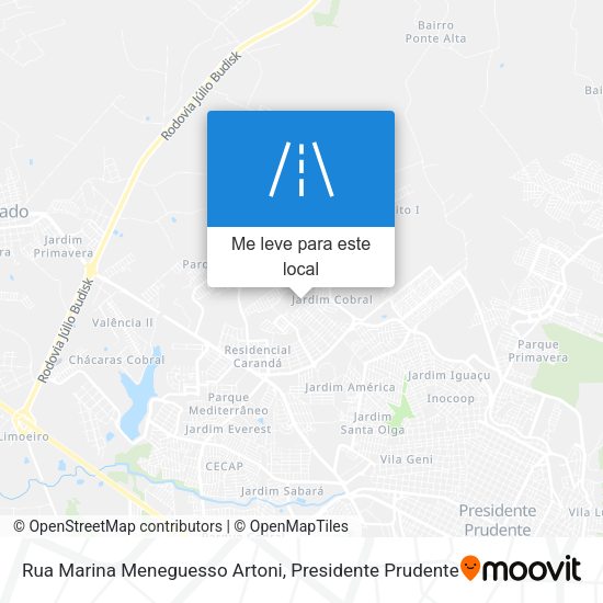 Rua Marina Meneguesso Artoni mapa