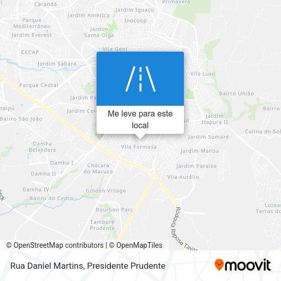 Rua Daniel Martins mapa