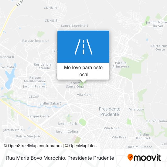 Rua Maria Bovo Marochio mapa