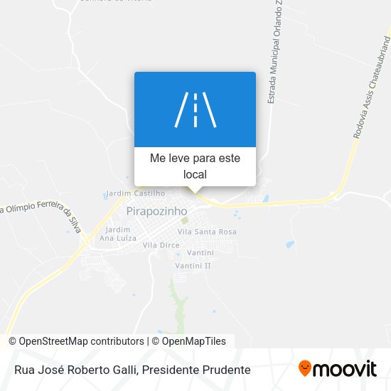 Rua José Roberto Galli mapa