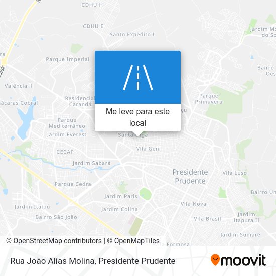 Rua João Alias Molina mapa