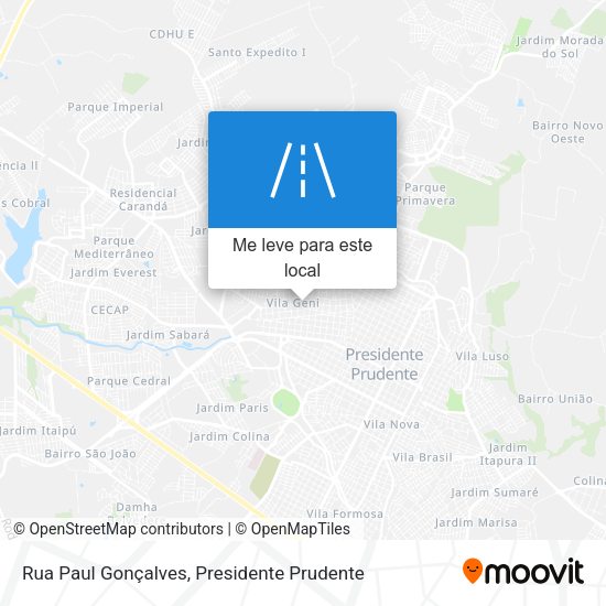 Rua Paul Gonçalves mapa