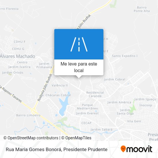 Rua Maria Gomes Bonorá mapa