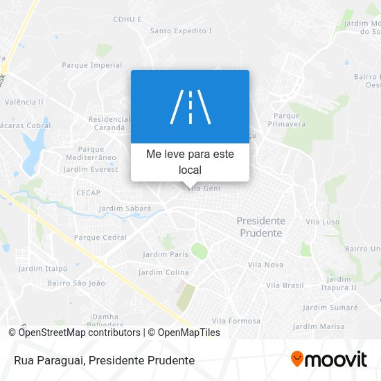 Rua Paraguai mapa