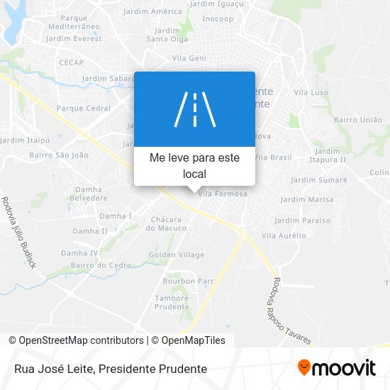 Rua José Leite mapa
