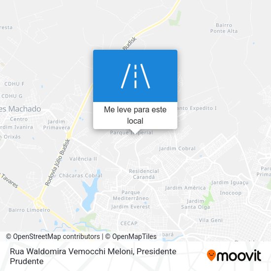 Rua Waldomira Vemocchi Meloni mapa