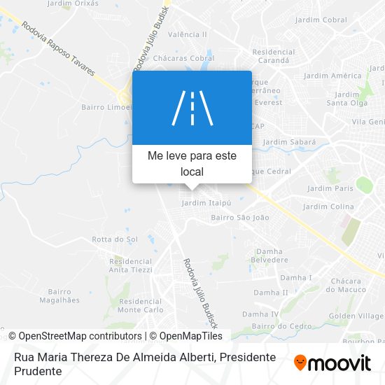 Rua Maria Thereza De Almeida Alberti mapa