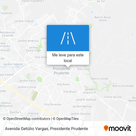 Avenida Getúlio Vargas mapa
