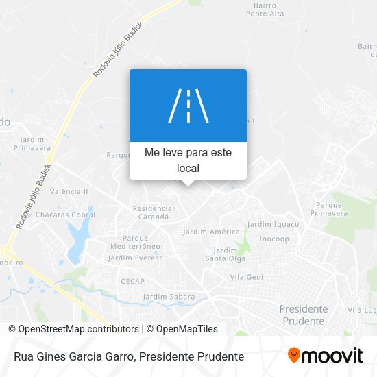 Rua Gines Garcia Garro mapa