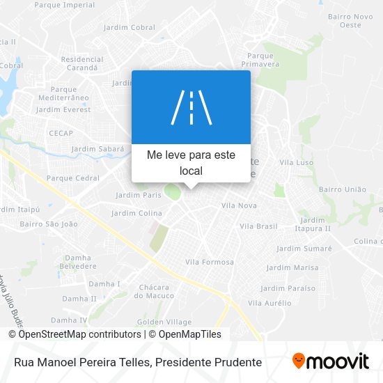 Rua Manoel Pereira Telles mapa