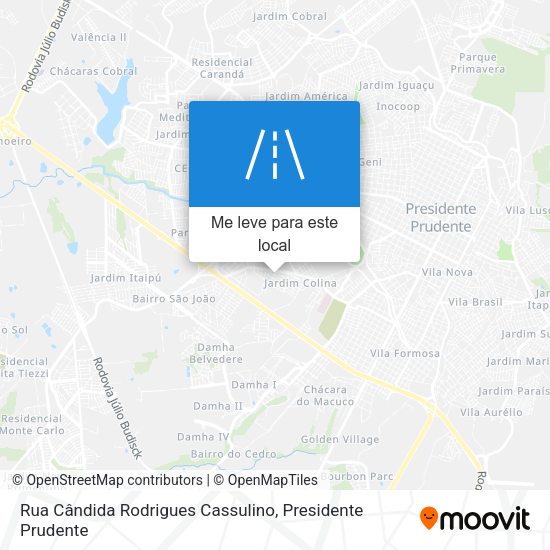 Rua Cândida Rodrigues Cassulino mapa