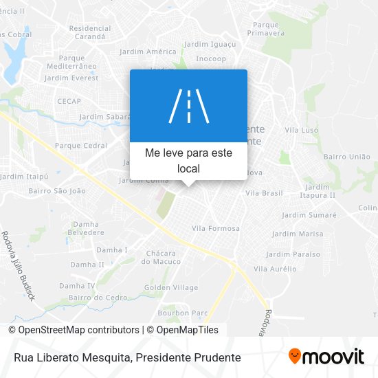 Rua Liberato Mesquita mapa