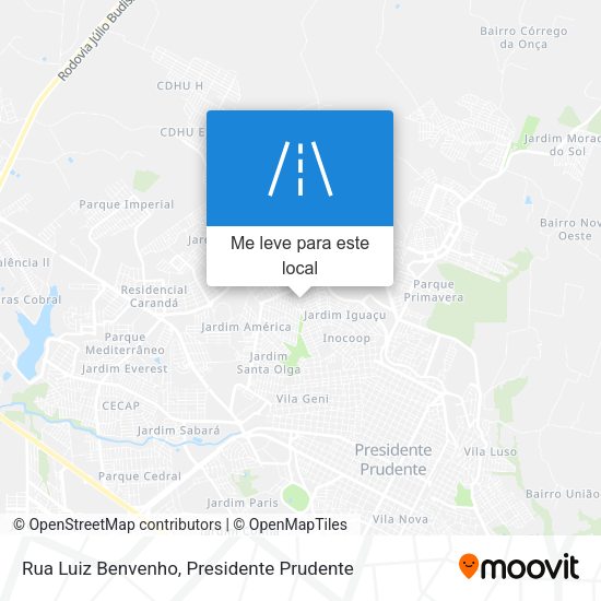 Rua Luiz Benvenho mapa