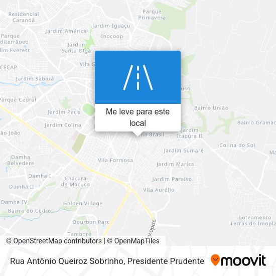 Rua Antônio Queiroz Sobrinho mapa