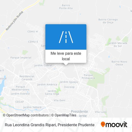 Rua Leondina Grandis Ripari mapa