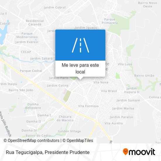 Rua Tegucigalpa mapa