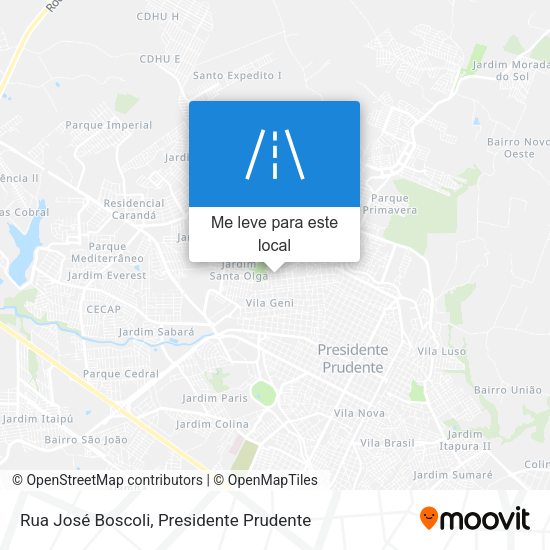 Rua José Boscoli mapa