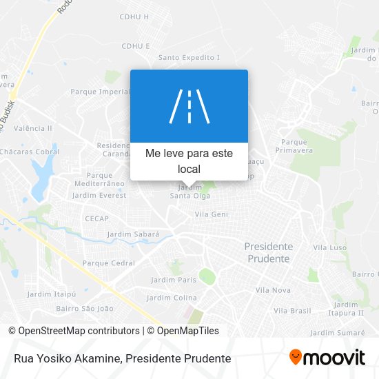 Rua Yosiko Akamine mapa