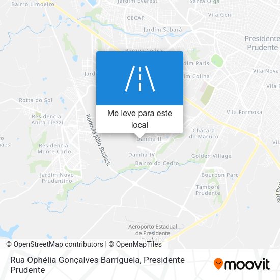 Rua Ophélia Gonçalves Barriguela mapa