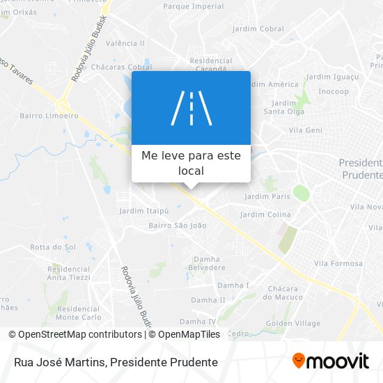 Rua José Martins mapa