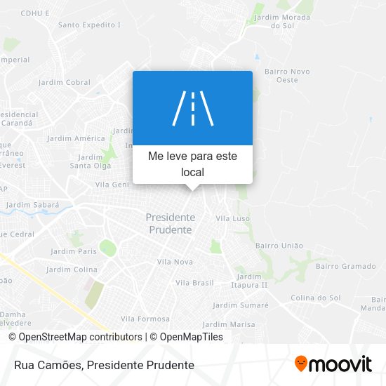 Rua Camões mapa