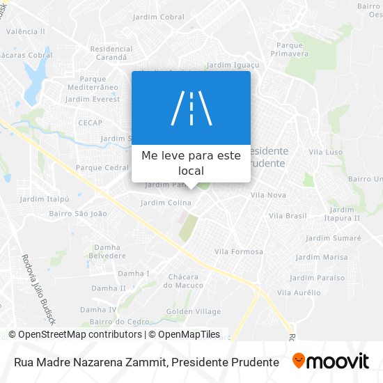 Rua Madre Nazarena Zammit mapa