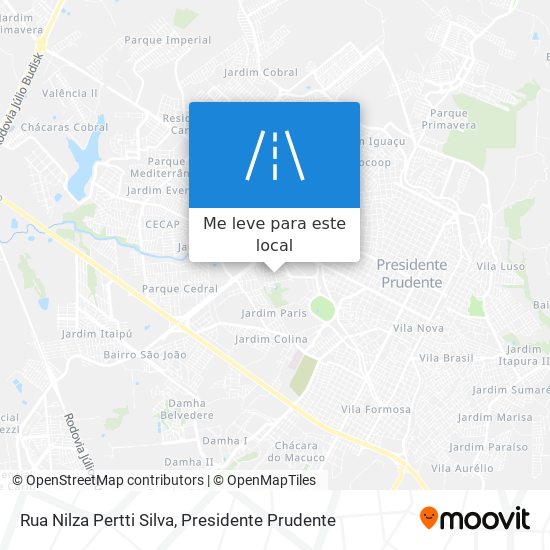 Rua Nilza Pertti Silva mapa