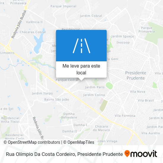Rua Olímpio Da Costa Cordeiro mapa