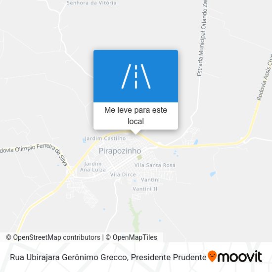 Rua Ubirajara Gerônimo Grecco mapa