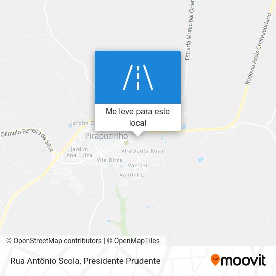 Rua Antônio Scola mapa
