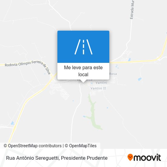 Rua Antônio Sereguetti mapa
