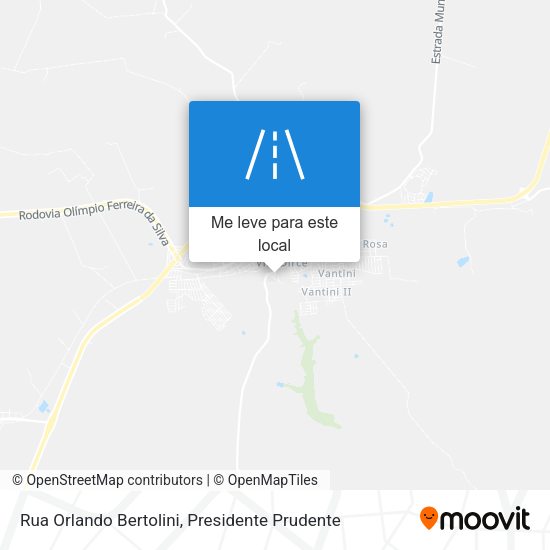 Rua Orlando Bertolini mapa